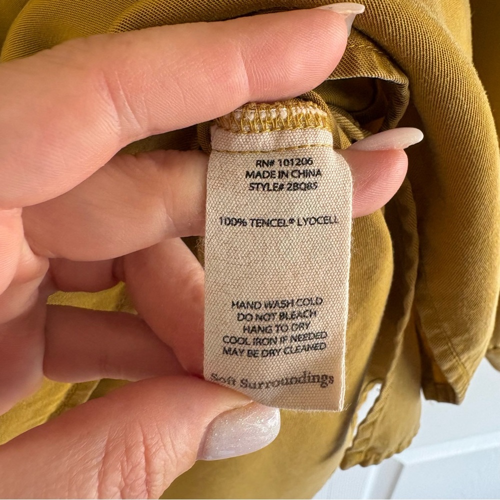 Soft Surroundings Split-Neck Tunic in Mustard Yel… - image 4